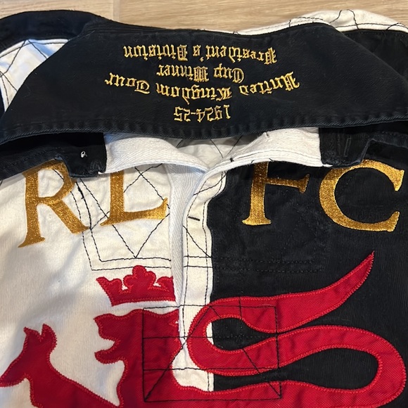 Ralph Lauren Vintage Rugby Polo XS RL FC quilted top Rare Football Club Preppy - Picture 7 of 9